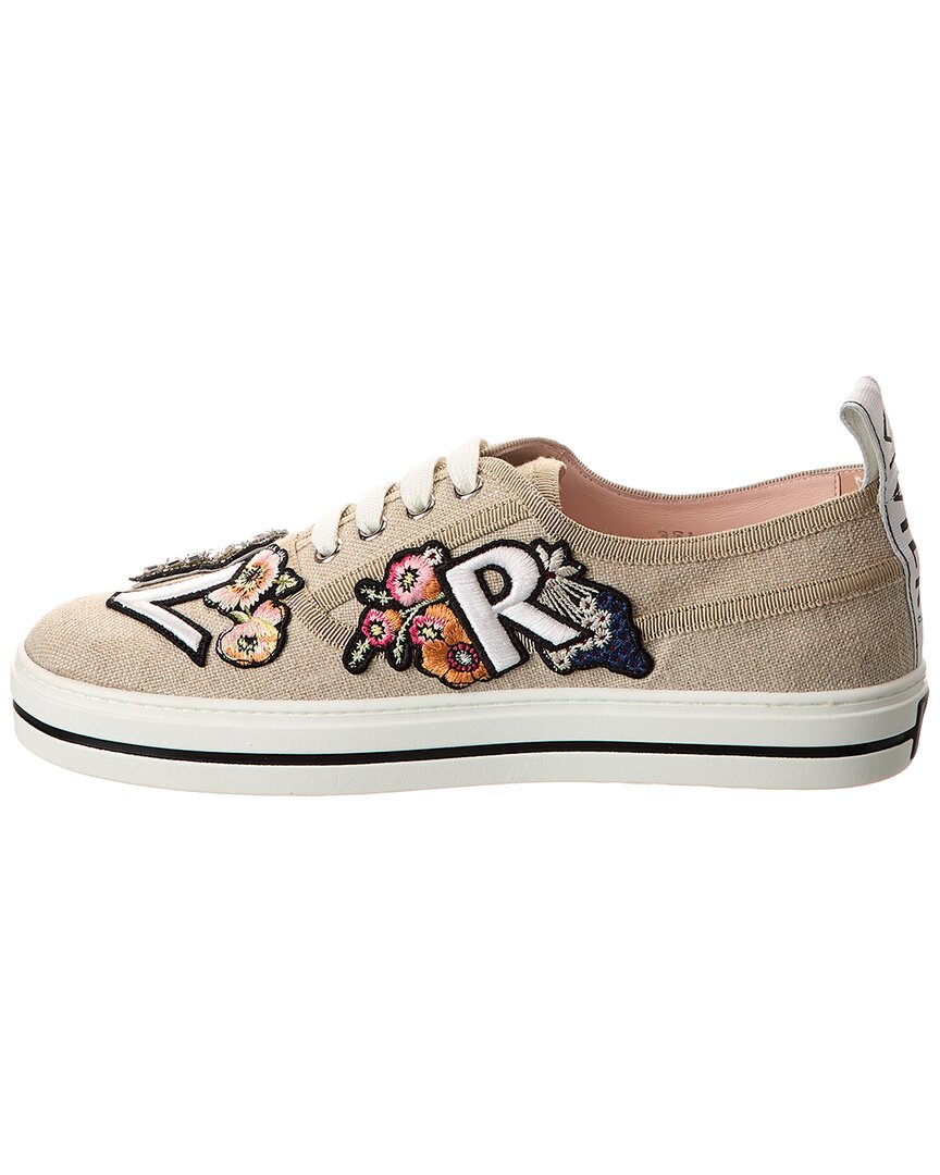 Кроссовки Roger Vivier Canvas, бежевый — фото 2