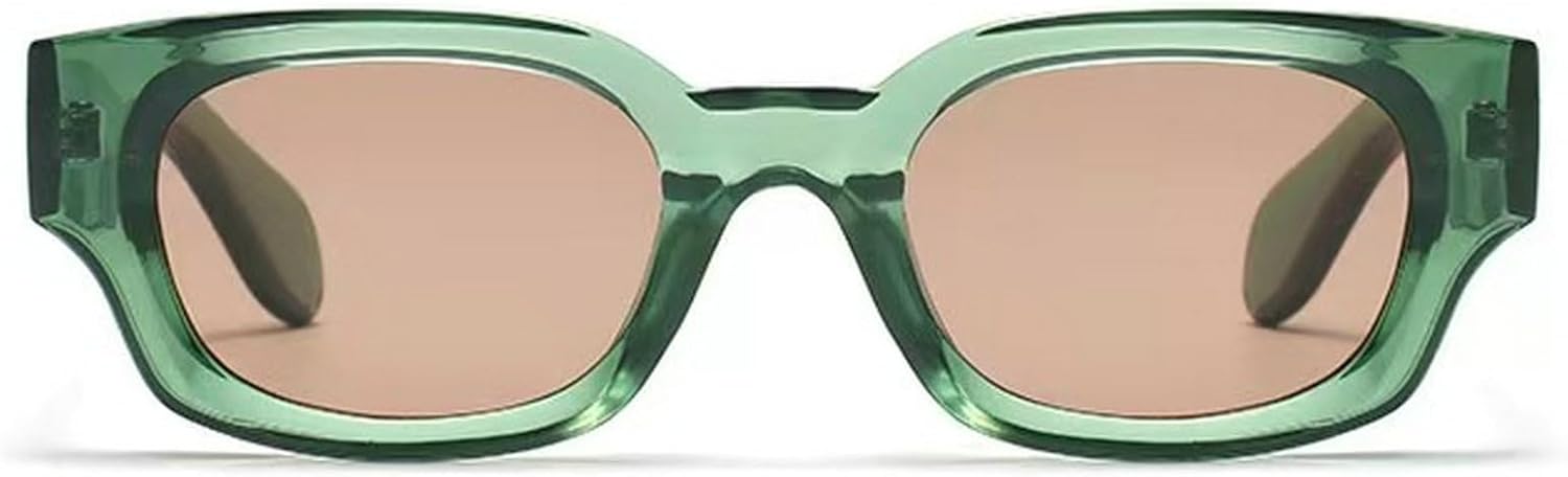 

Ретро мужские квадратные солнцезащитные очки для женщин, винтажные роскошные маленькие солнцезащитные очки, модные солнцезащитные очки с защитой от УФ-излучения UV400 mincl, Green Brown