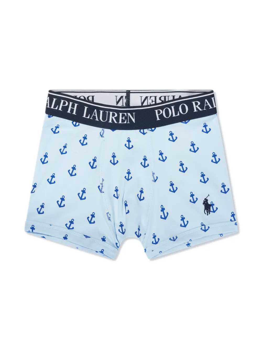Комплект из двух боксеров с вышивкой Polo Pony POLO RALPH LAUREN KIDS, синий — фото 2