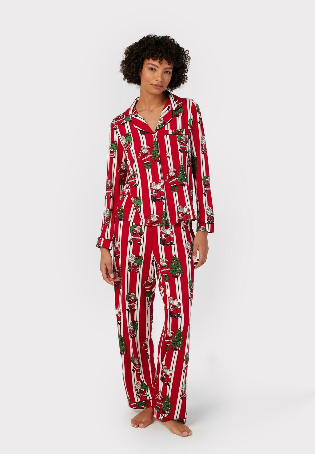 

Пижамный комплект CHRISTMAS SANTA STRIPE PRINT SET Chelsea Peers, красный