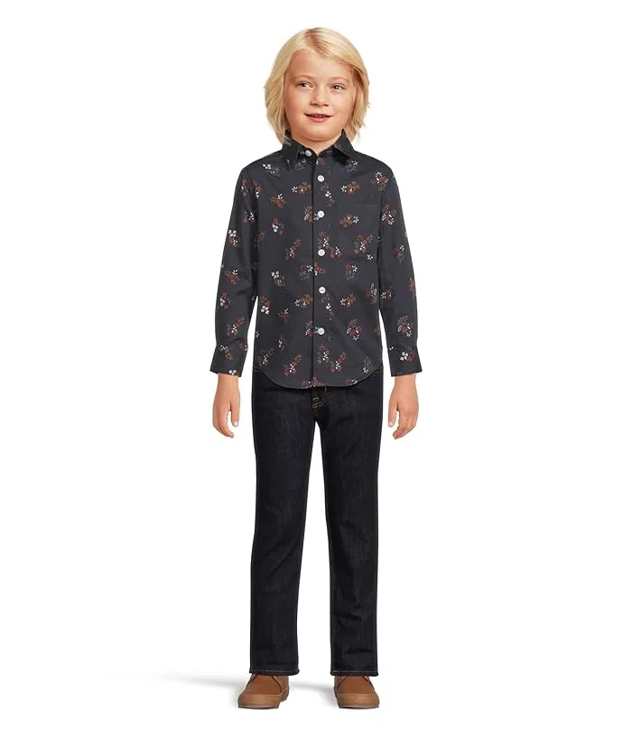 Рубашка хлопковая Standard Shirt Appaman Kids, Midnight Floral — фото 4