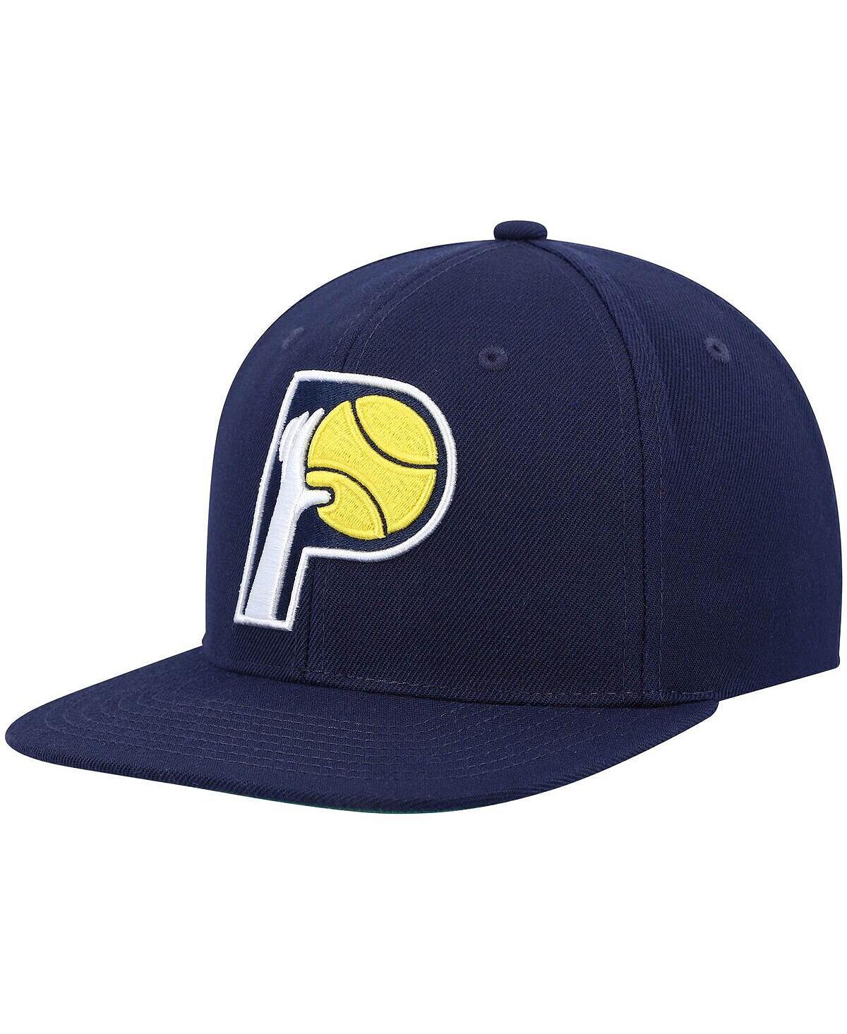 

Мужская темно-синяя кепка Indiana Pacers Hardwood Classics Team Ground 2.0 Snapback Mitchell & Ness