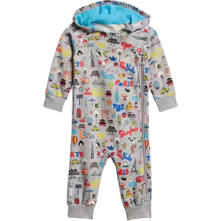 Детский комбинезон X CLEOFUS серый Infant And Toddler Adidas — фото 2