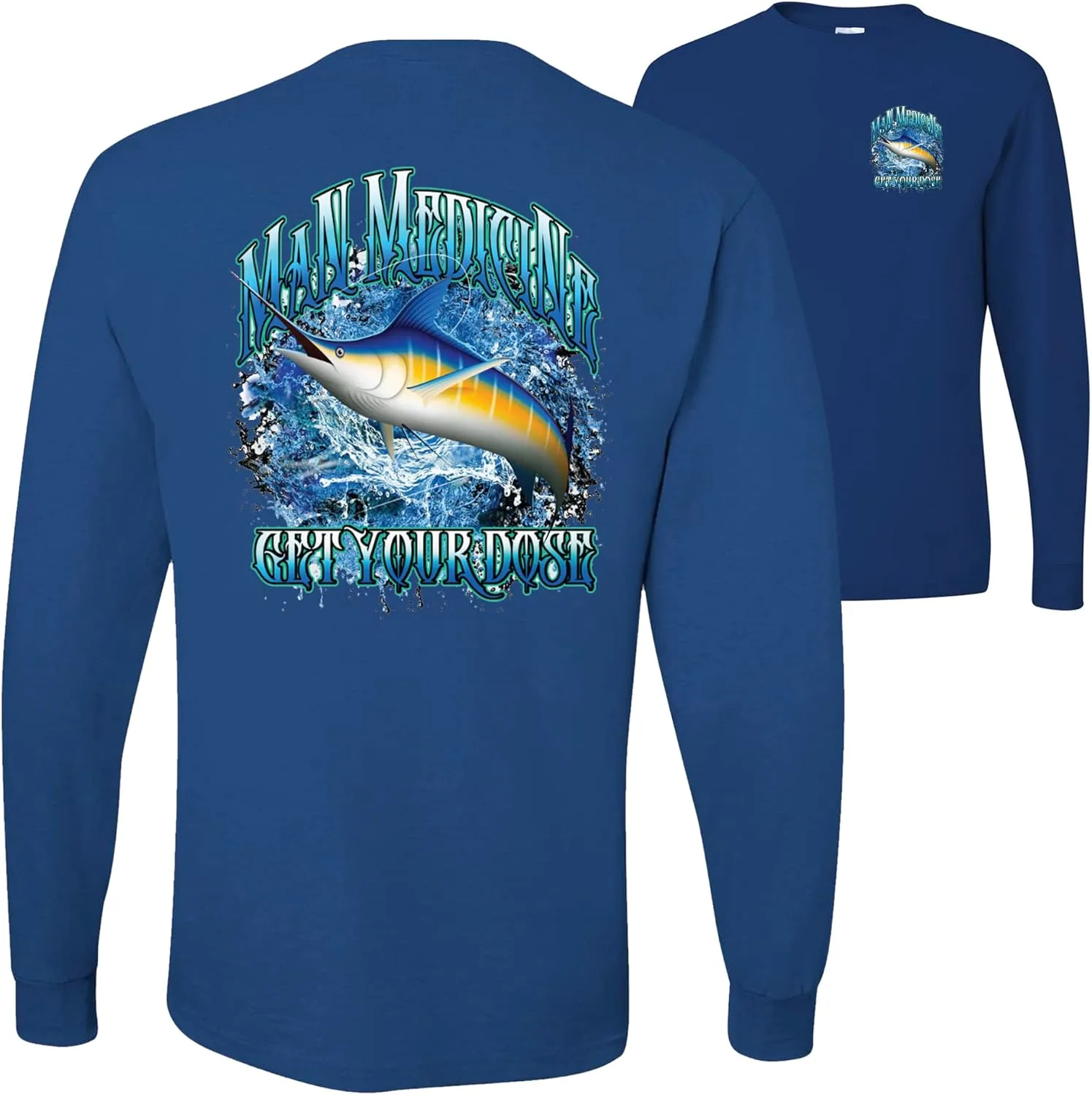 

Футболка с принтом Swordfish Man Medicine для любителей рыбы wild custom apparel