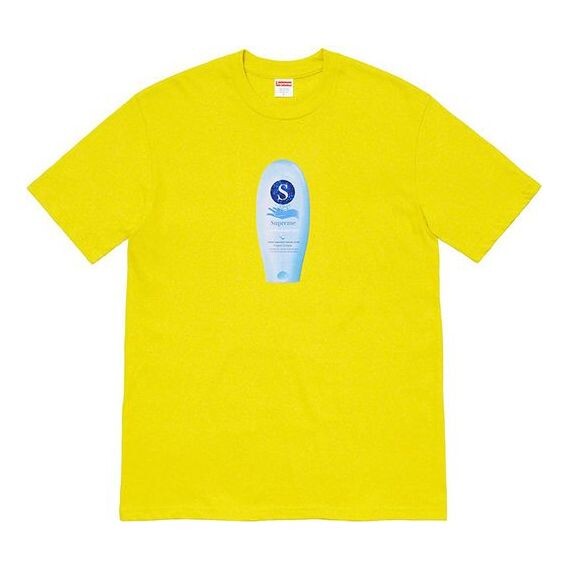 

Футболка fw19 week 1 super cream tee short sleeve yellow Supreme, желтый