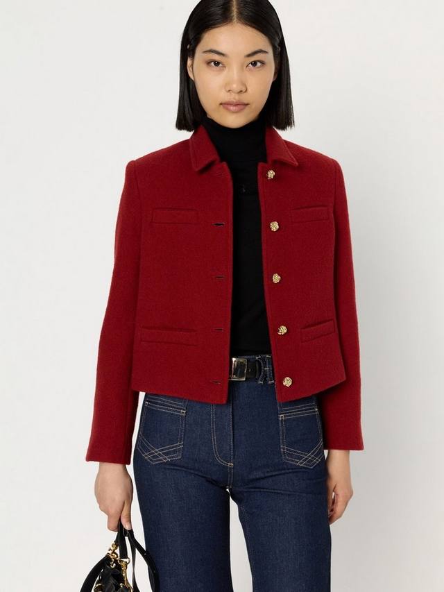 

Новое длинное шерстяное блейзер Gerard Darel