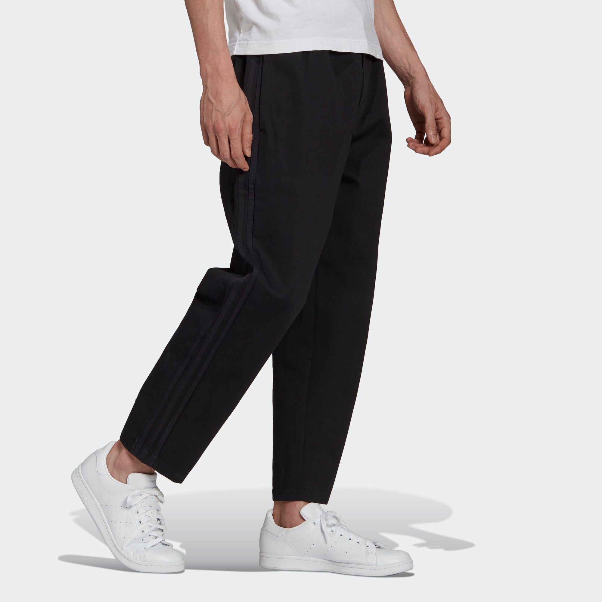 Повседневные брюки Men's adidas originals C Twill Pant Solid Color Loose Straight Casual Pants/Trousers Autumn Black H11371 — фото 2