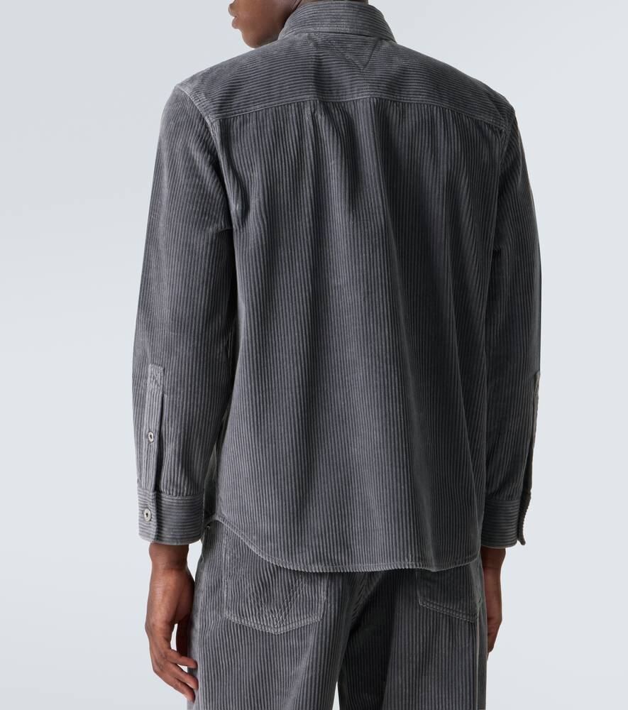 Хлопковая рубашка из вельвета Matt Bottega Veneta, Thunder — фото 4