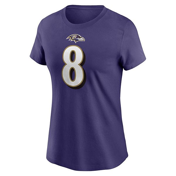 Футболка Baltimore Ravens с именем и номером Ламара Джексона, женская, фиолетовая Nike — фото 3