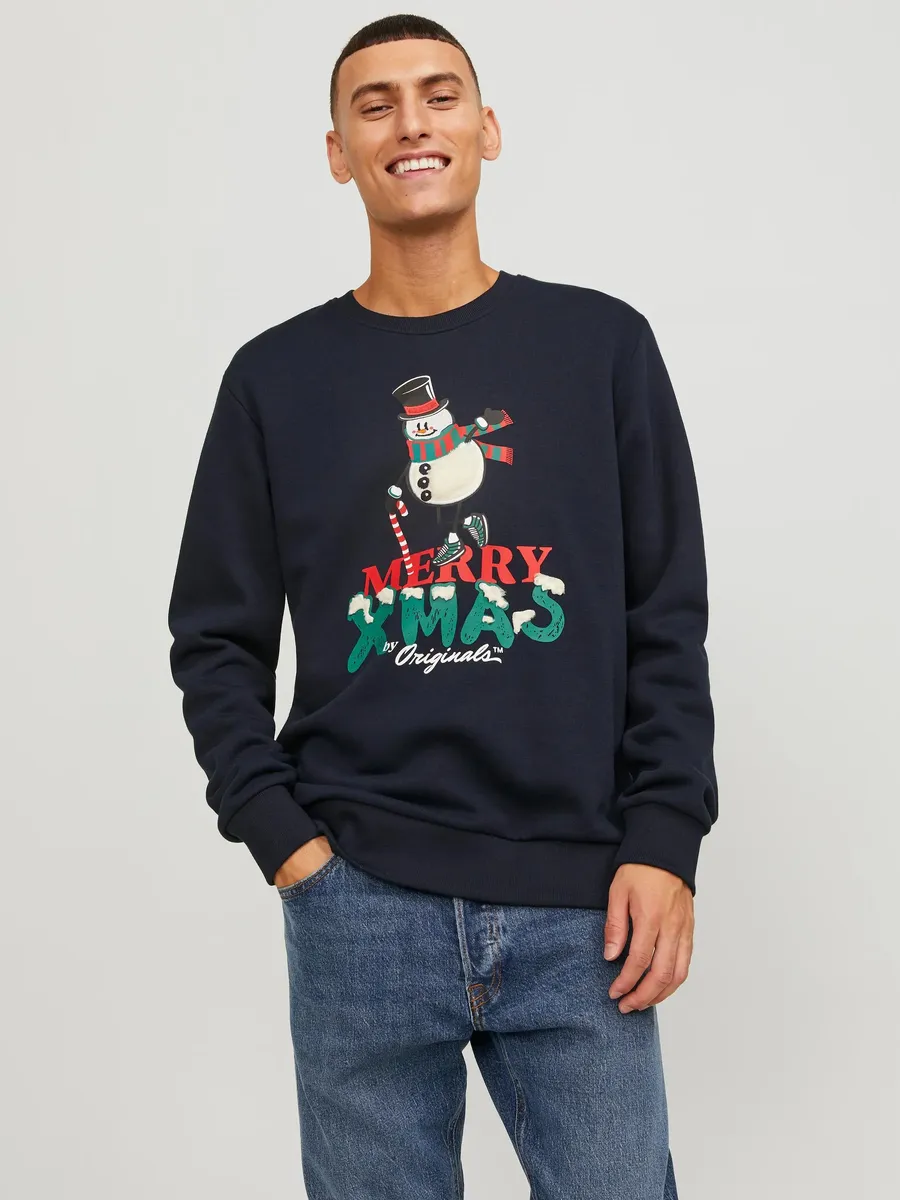 

Толстовка Jack & Jones "JORXMAS SWEAT CREW NECK XMAS", цвет Sky Captain