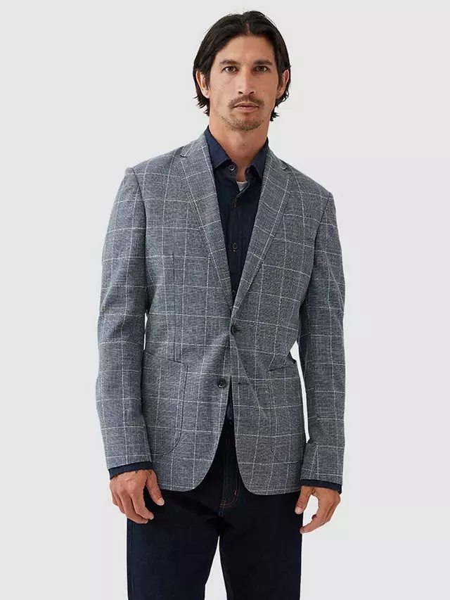 

Блейзер Rodd & Gunn Karaka Point Check Wool Mix Slim Fit, цвет indigo