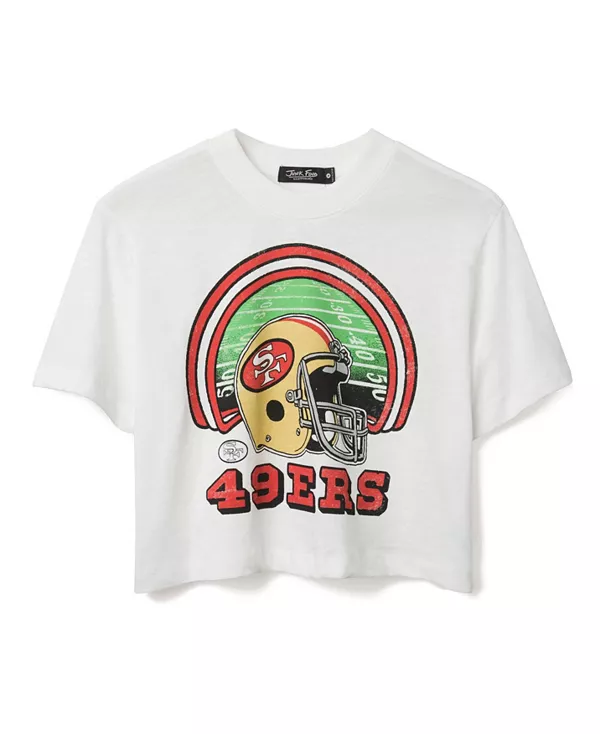 

Женская футболка с высоким воротником NFL San Francisco 49ers Game Time Junk Food Clothing, белый