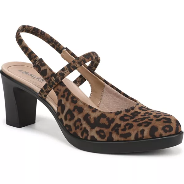 Женские туфли-лодочки с открытой пяткой Lifestride, цвет leopard