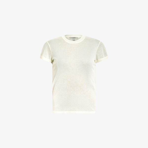 

Июньская круглая футболка с коротким рукавом из ткани Allsaints, бежевый