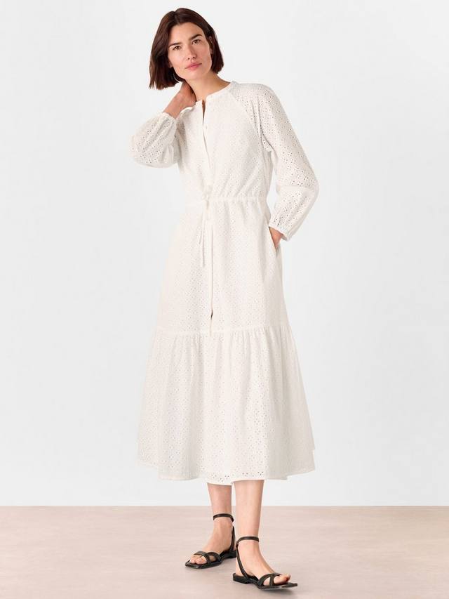 

Платье миди Petite Broderie Anglaise Whistles, White