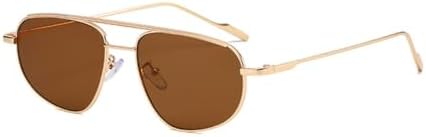 

Винтажные солнцезащитные очки 2027 года для женщин, маленькая металлическая оправа для женских солнцезащитных очков, солнцезащитные очки из сплава для мужчин MTZJH, Gold Tea