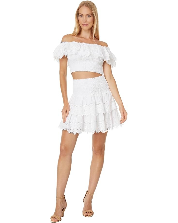 

Платье Lilly Pulitzer Brexley Eyelet Set, цвет Resort White Ocean Waves Eyelet