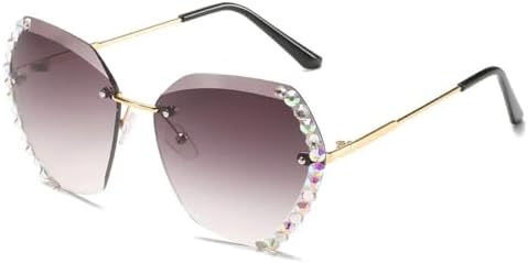 

Винтажные модные солнцезащитные очки большого размера без оправы для женщин, сексуальные квадратные солнцезащитные очки с ромбовидным рисунком для женщин MTZJH, 05 Coffee