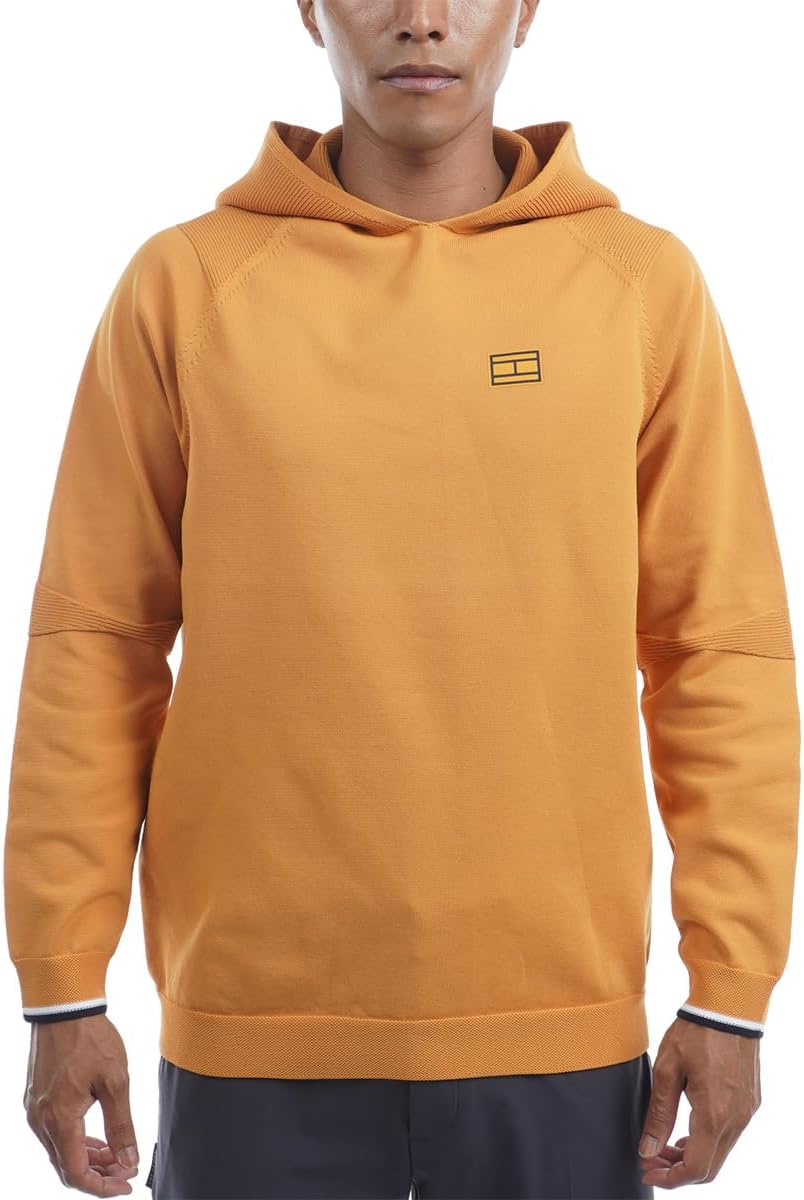 

Мужская толстовка Tommy Hilfiger Golf THMA269, цельное изделие, вязаная толстовка, коричневый