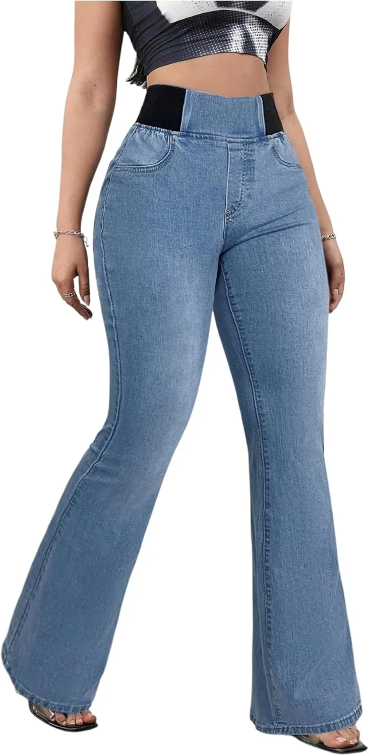 

GORGLITTER женские джинсы с высокой посадкой boot cut