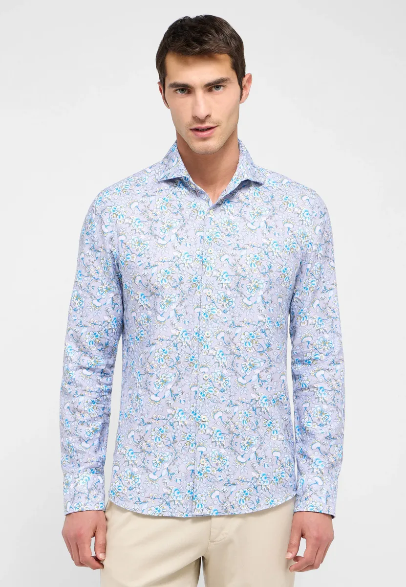 

Рубашка Eterna с длинными рукавами "SLIM FIT", серый