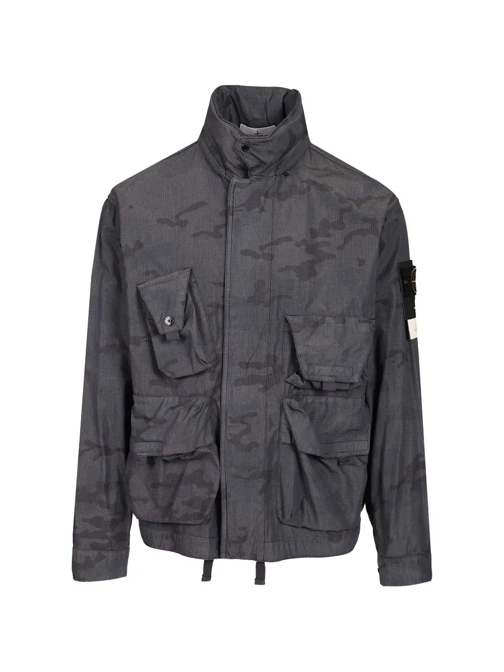 Камуфляжная куртка из рипстопа Stone Island, серый