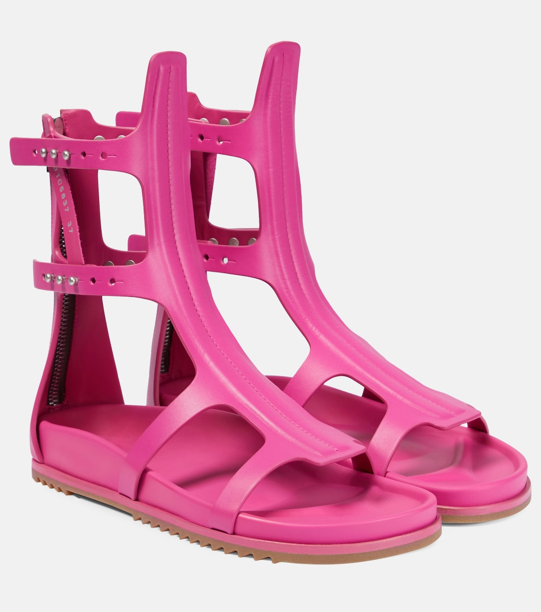 Резиновые сандалии-гладиаторы Rick Owens, Hot Pink