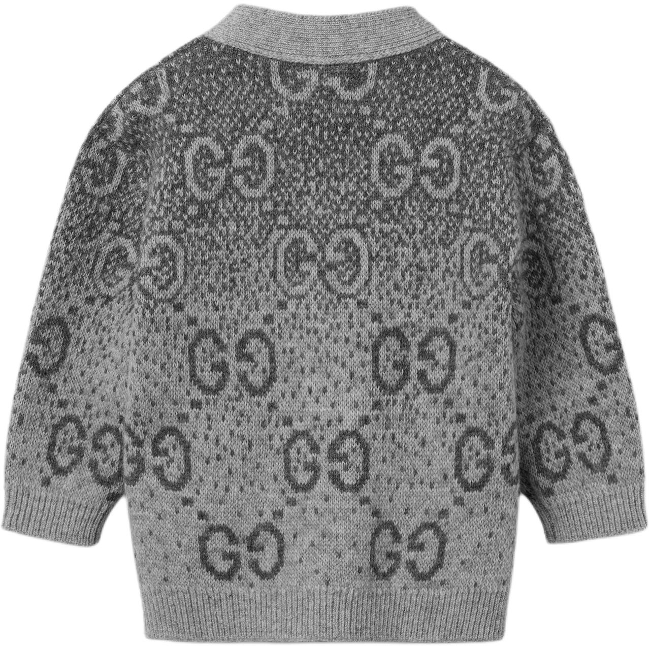 Детский свитер V-образным вырезом Moderate GUCCI, серый — фото 3