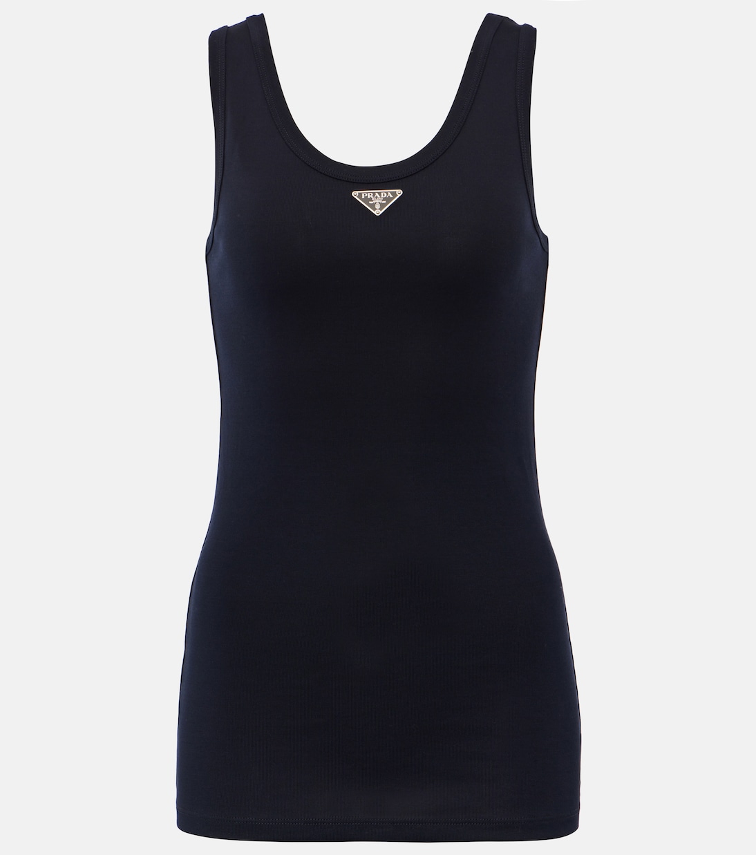 

Хлопковая майка с логотипом Prada, Blu