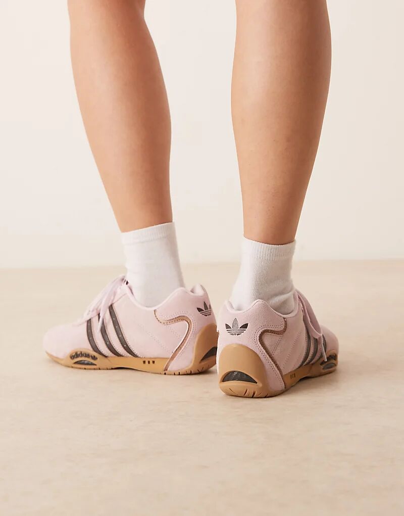 Кроссовки adidas Originals AdiRacer розового и коричневого цветов — фото 4