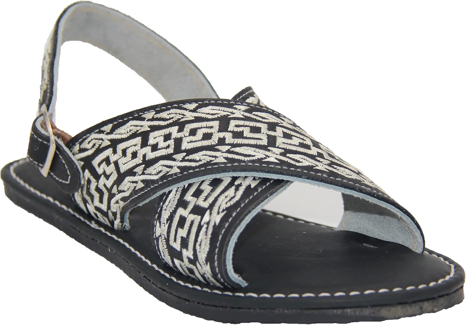 

Мужские кожаные сандалии The Western Shops Мужские мексиканские сандалии хуараче Bordado Huarache Generic, черный