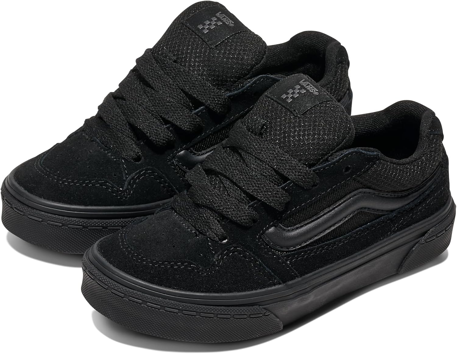 Vans мужские кроссовки Caldrone | Массивные низкие модные кеды в ретро-стиле, Suede/Mesh Black/Black — фото 2