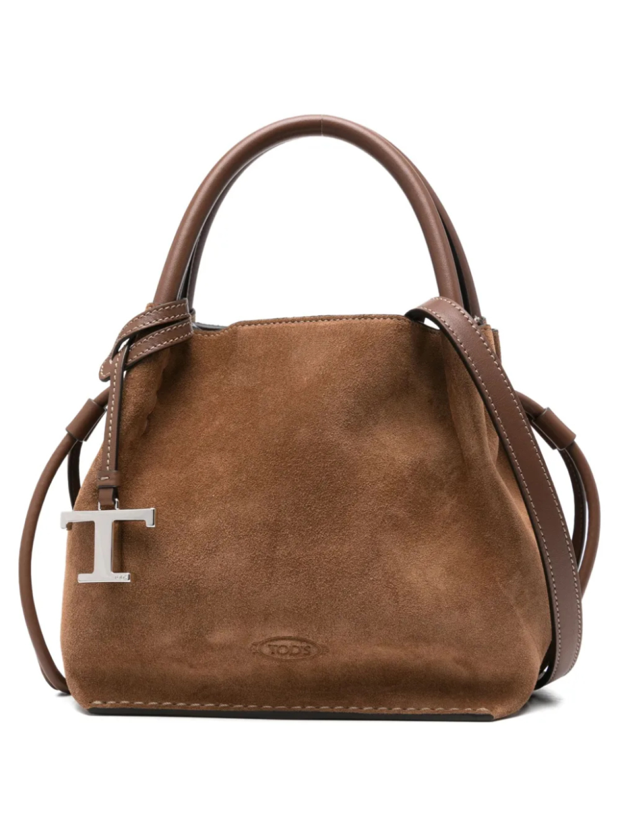 

Сумка-тоут Tod's из замши и кожи, коричневый