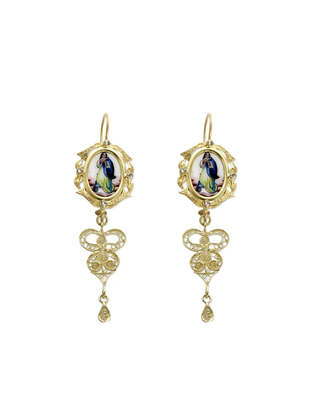 

Серьги из желтого золота 18 карат с сапфирами Sicily DOLCE & GABBANA, золотой