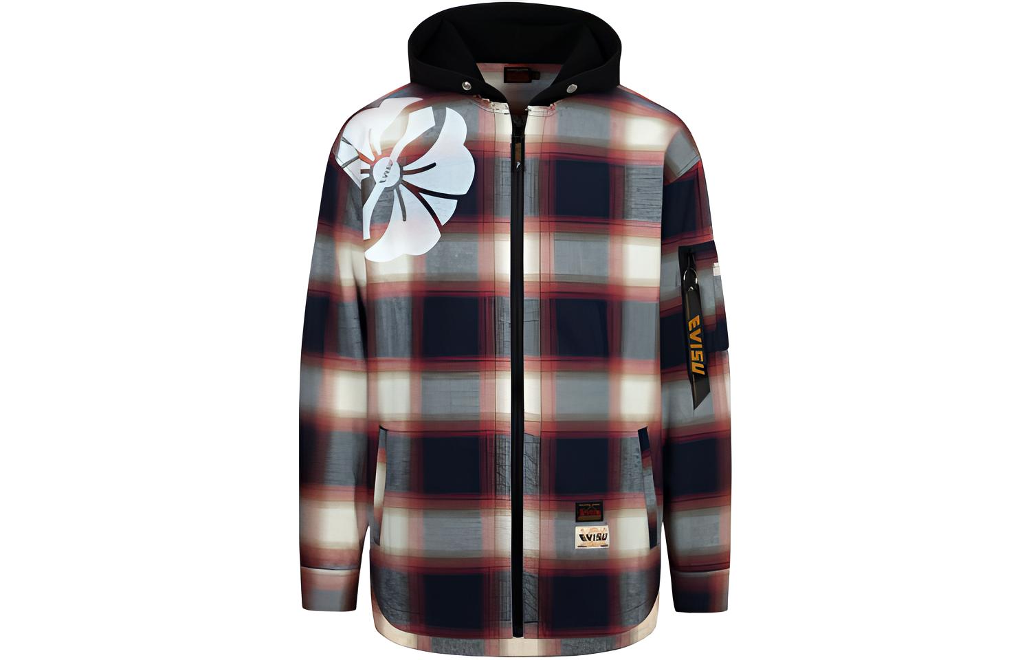 

Футболка мужская красная клетчатая EVISU