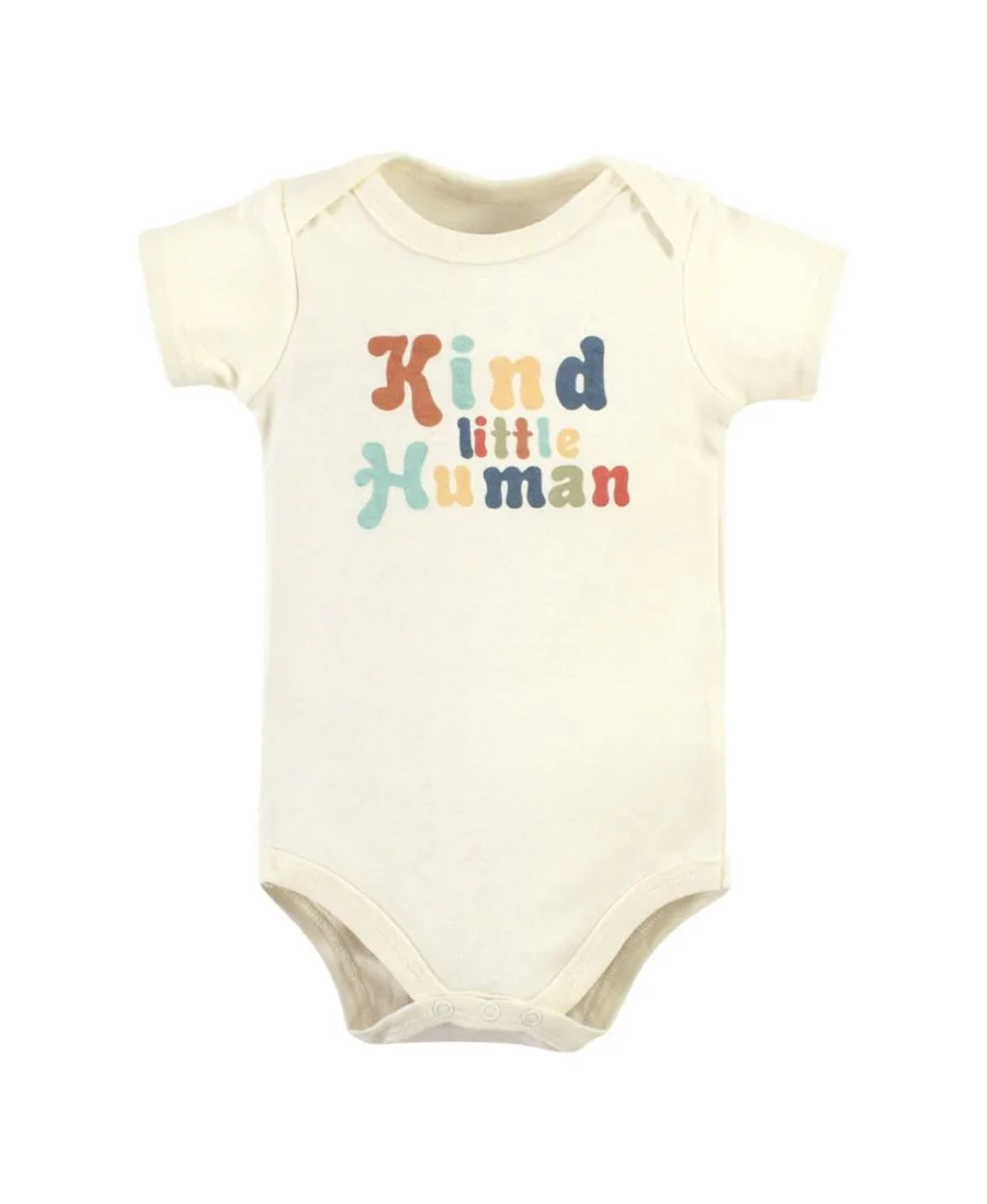 Комплект из двух боди и подходящих по цвету брюк Hudson Baby, Kind Human Short Sleeve — фото 3