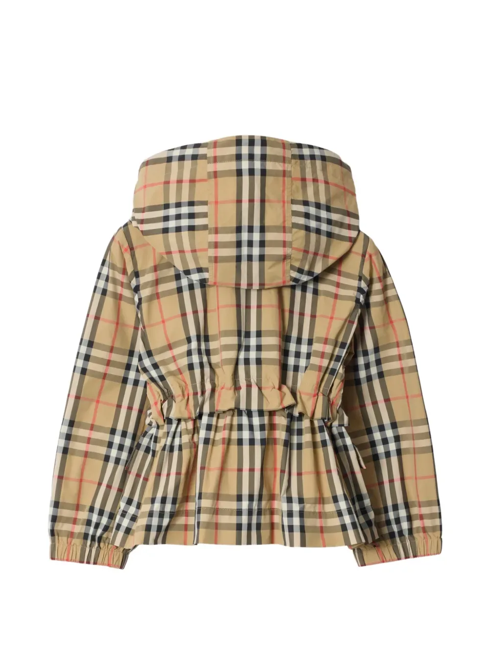 Нейлоновая куртка с капюшоном BURBERRY KIDS, бежевый — фото 2
