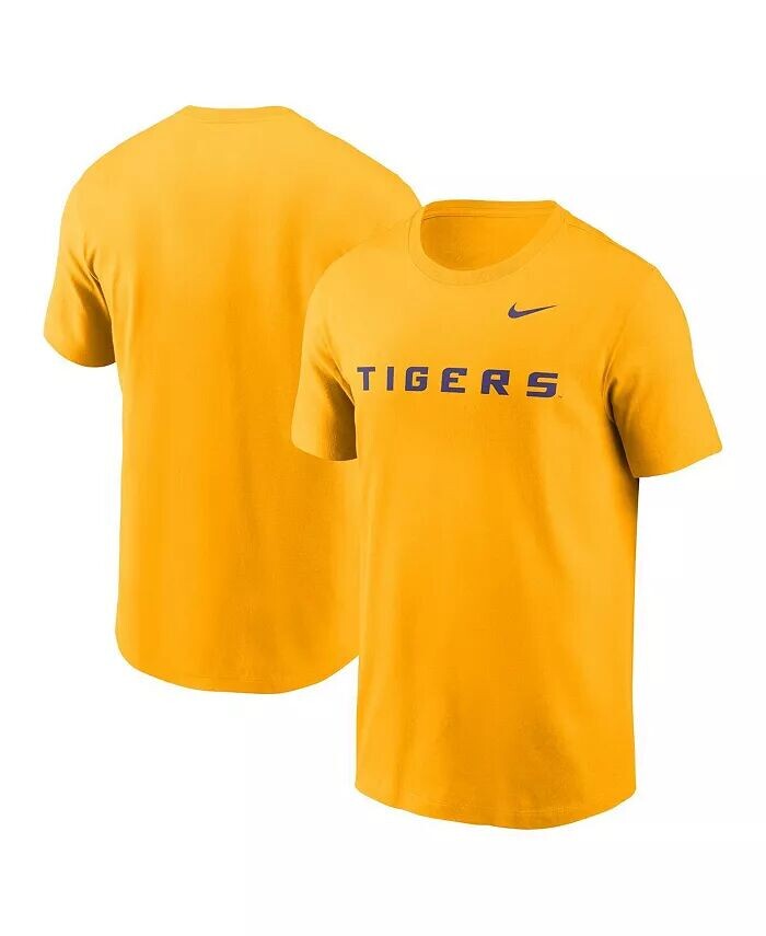 

Мужская золотая футболка с надписью LSU Tigers Primetime Evergreen Nike, золотой