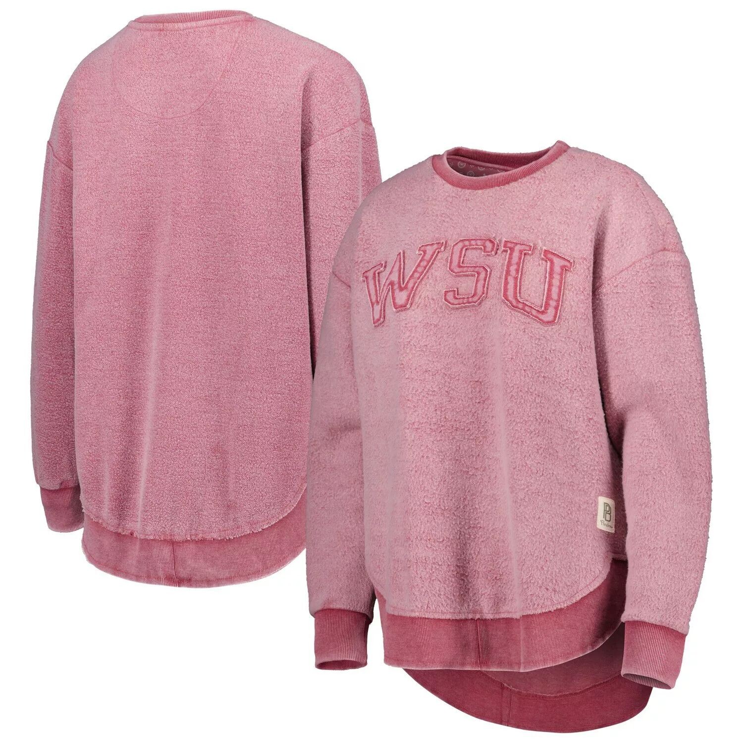 

Женский пуловер-свитшот с пончовилем Crimson Washington State Cougars Pressbox