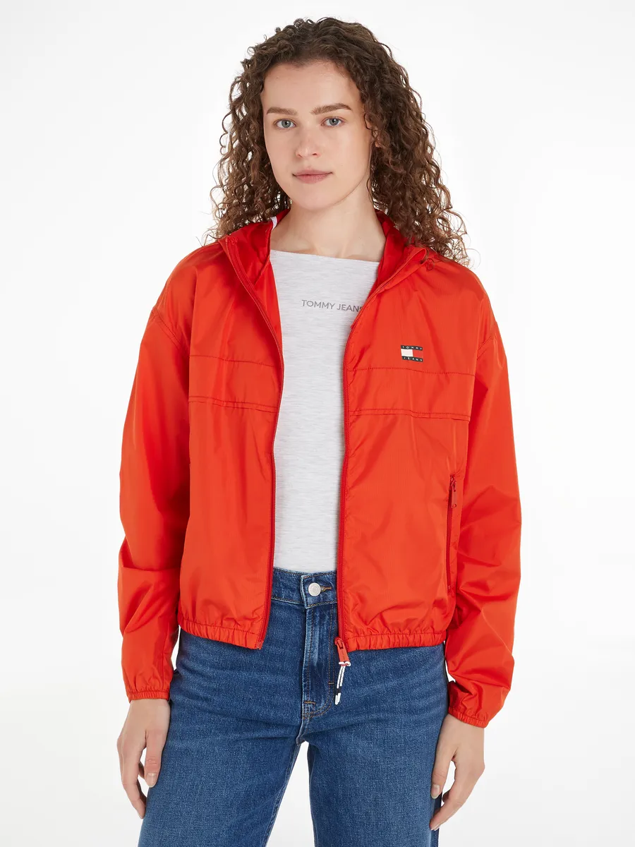 

Ветровка Tommy Jeans "TJW CRP LT CHICAGO", модного укороченного кроя, малиновый