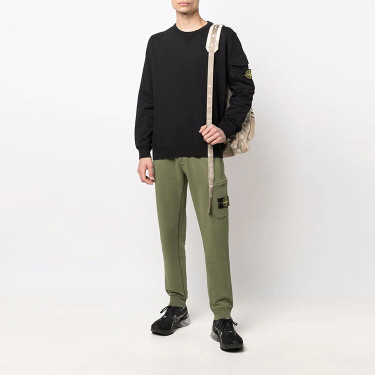 Толстовка мужская Stone Island Garment Dyed флисовая, черный — фото 2