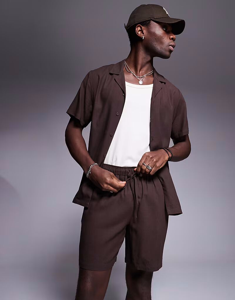 

Пляжные шорты на завязках коричневого цвета South Beach