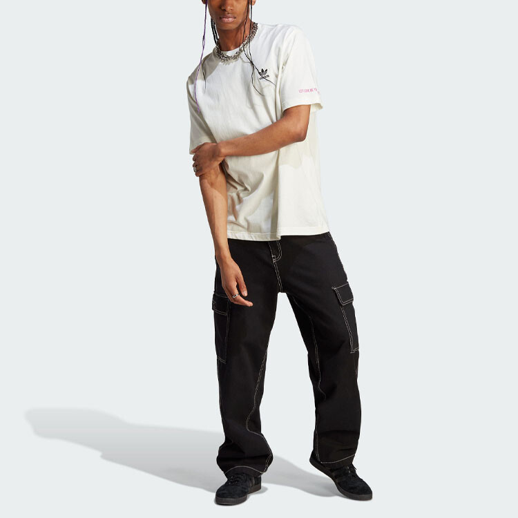 RM Футболка мужская Off White Adidas Originals, цвет Jade White — фото 4