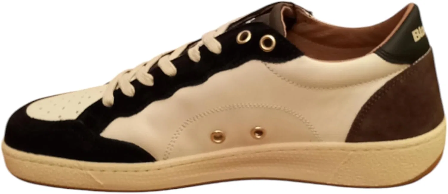 Кроссовки Blauer USA MURRAY01 Low Fashion Leather Unisex, White Black — фото 4
