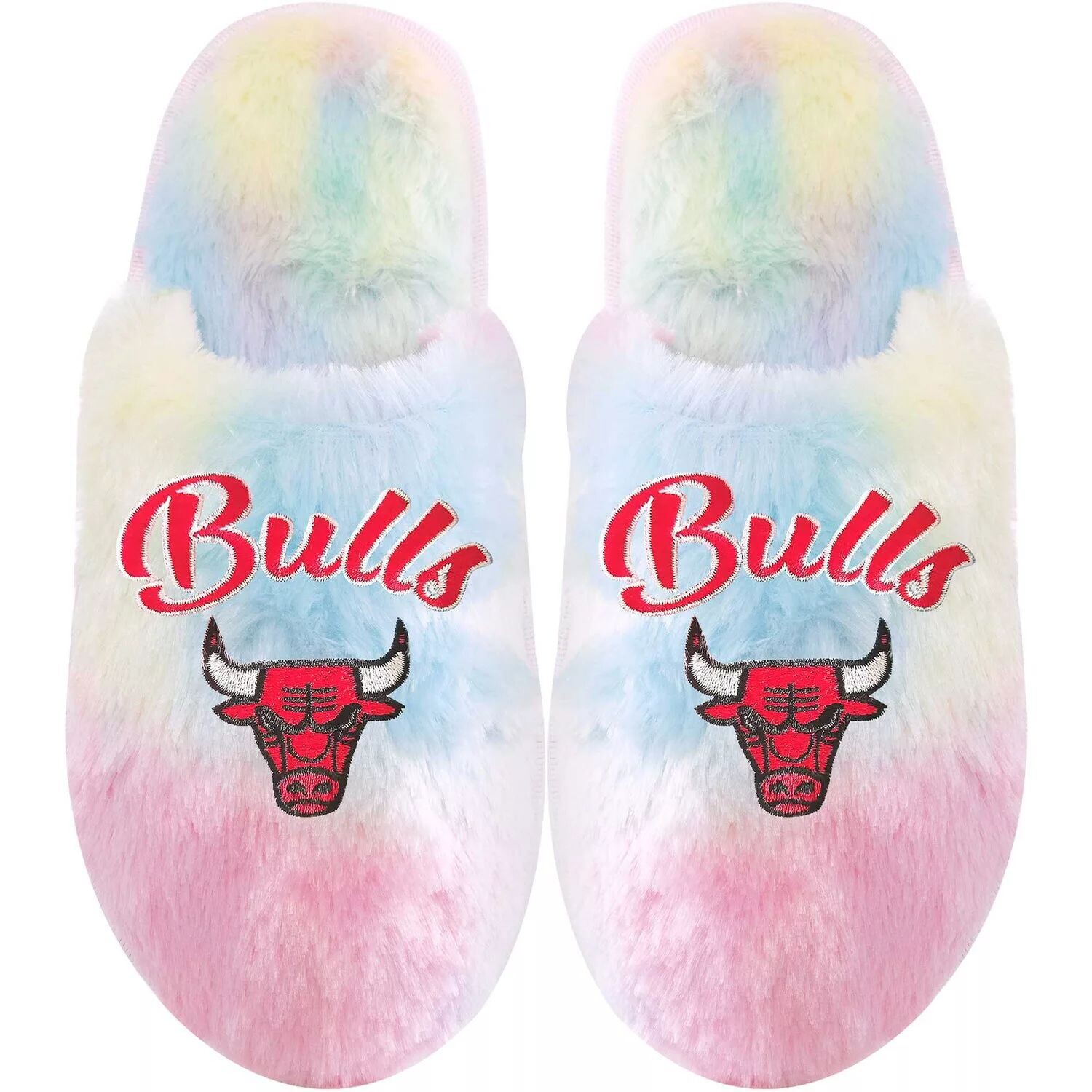 

Молодежные тапочки FOCO Chicago Bulls с радужной надписью Unbranded