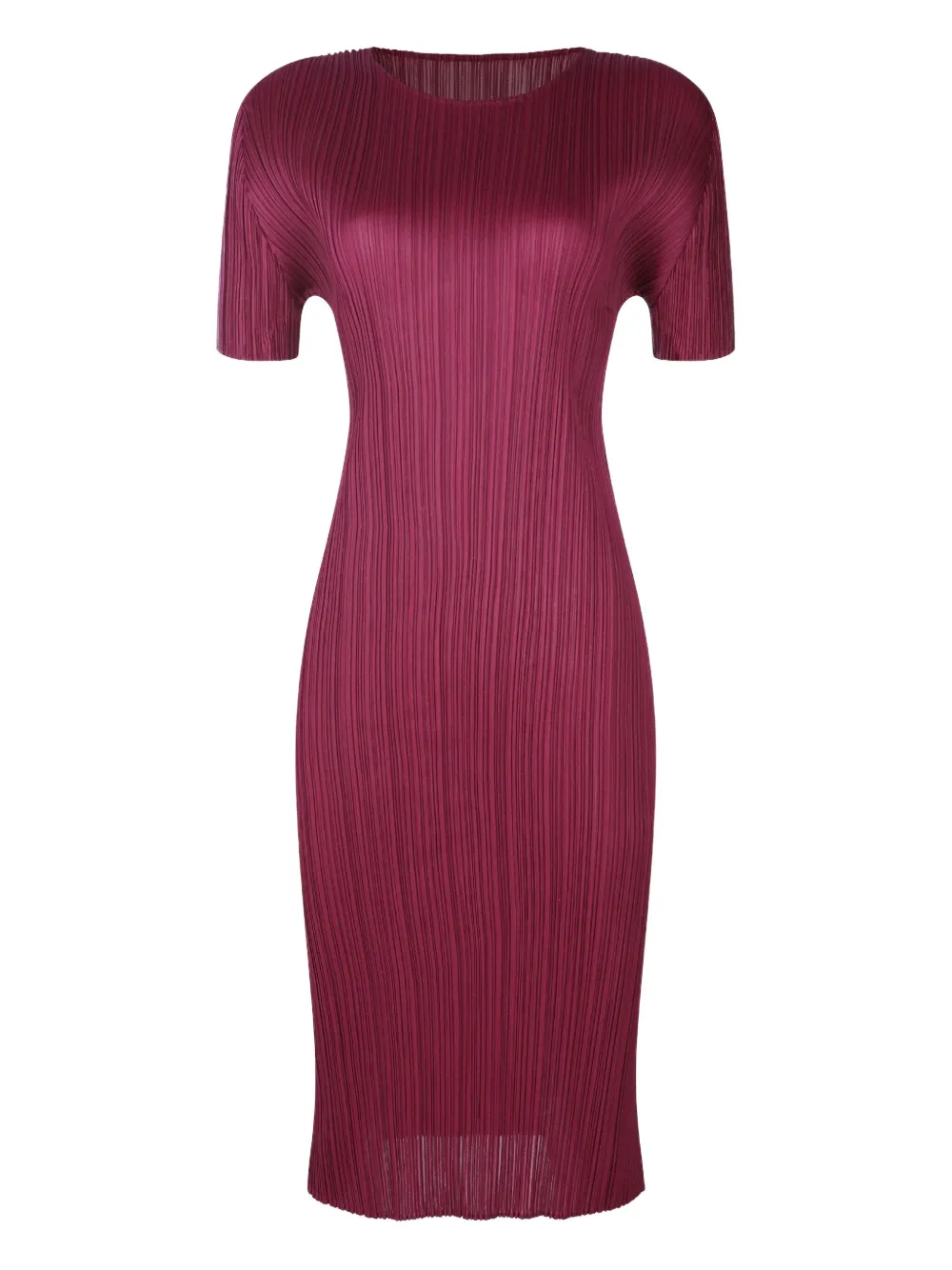 

Платье миди со складками Pleats Please Issey Miyake, красный