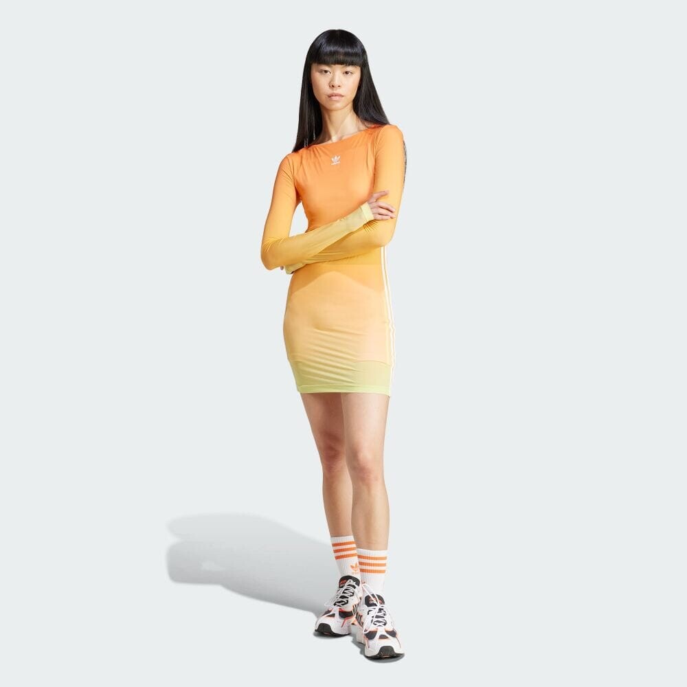 

Платье Adidas Adidas Originals All-over Print Long Sleeve Mini Dress, цвет Multicolor/Orange