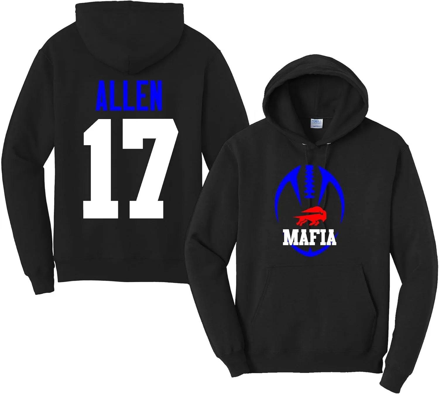 

Толстовка с капюшоном Josh Allen Black Pullover ADULT