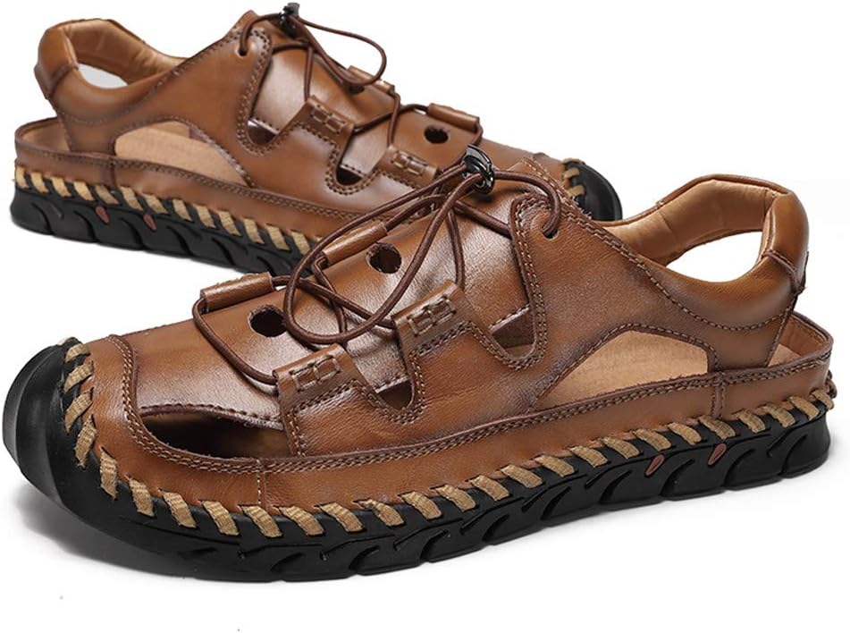 

Мужские летние сандалии для улицы, дышащие пляжные туфли, шнуровка, для ходьбы, рыбацкие, противоскользящие, удобные, повседневные, модные Asifn, хаки