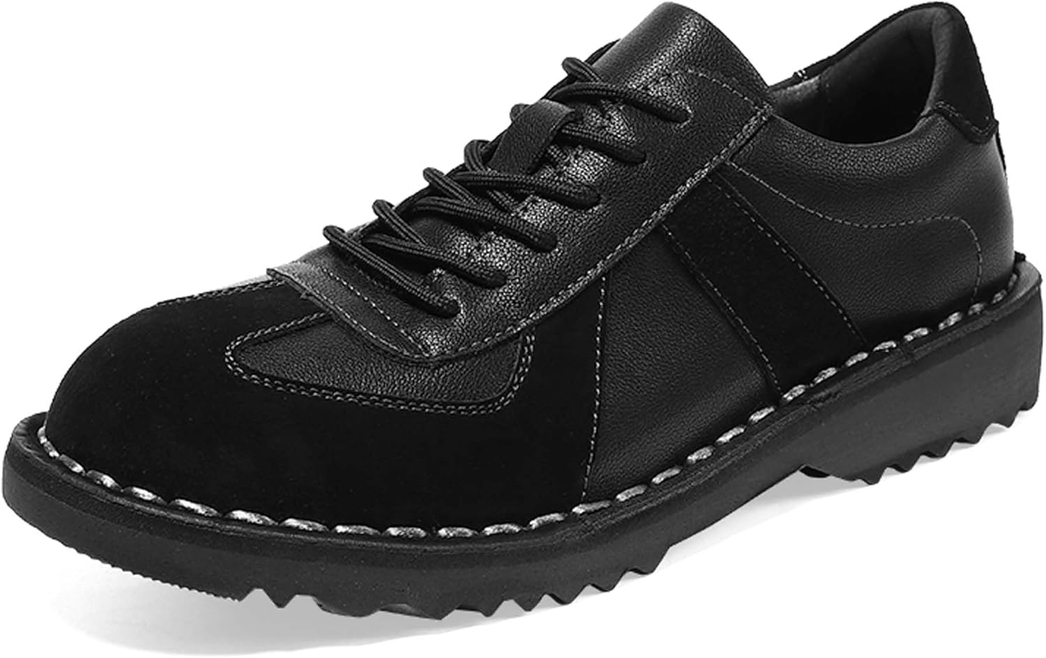 

Мужские слипоны Повседневные кроссовки Классические с круглым носком Платформа Деловые формальные ботинки Чаккура Оксфорды Для улицы Нескользящие Удобные лоферы Generic, черный